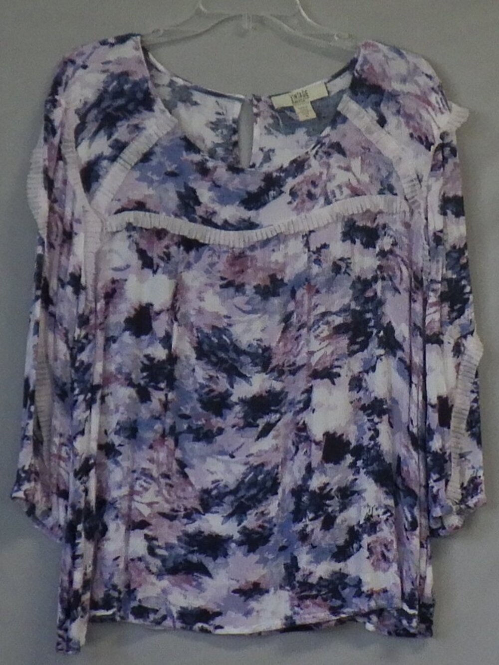 Vintage America Gauze Pleated Tulle Top